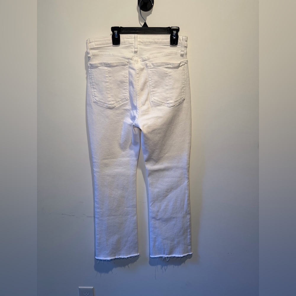 rag & bone Women's White Nina High-Rise Ankle Flare Jeans - Picture 2 of 8